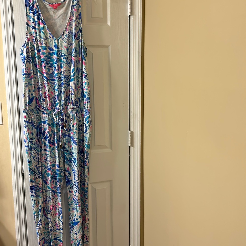 Lilly Pulitzer jumpsuit.